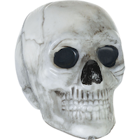 Mini accessoires de table en forme de crâne, noir/blanc, 2 po, paq. 18, pour l'Halloween Front_Angled_Right