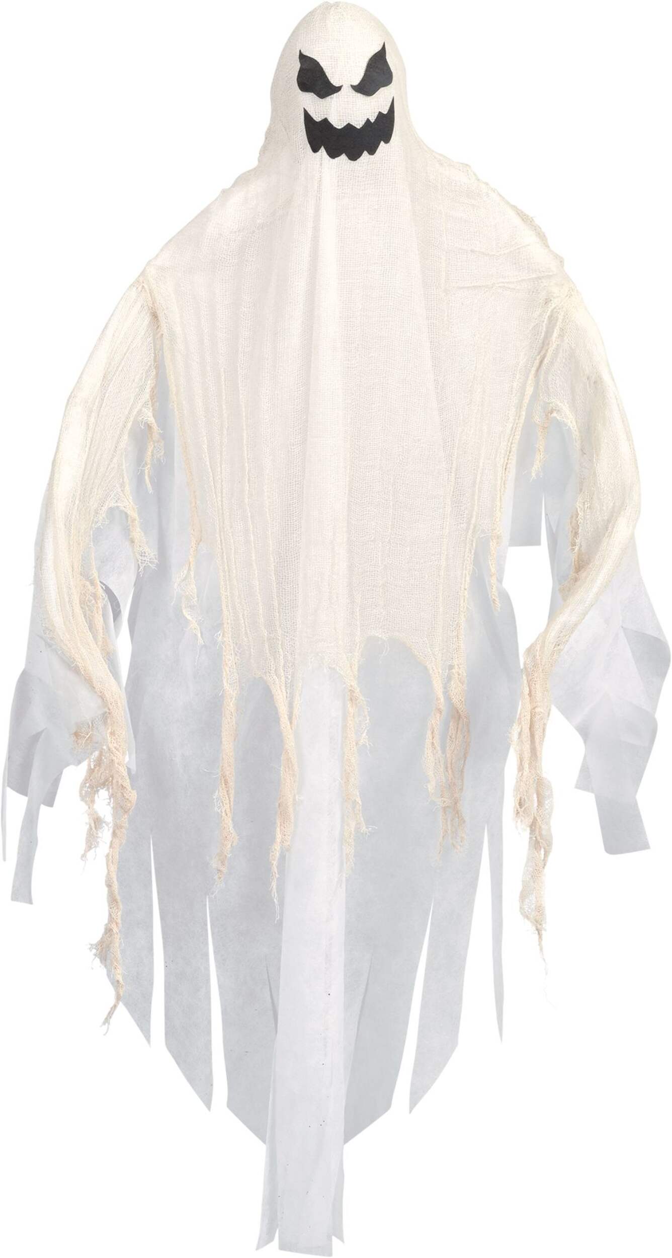 Accessoire géant de fantôme à suspendre, blanc, 6 pi, décoration intérieure/extérieure pour l'Halloween Front_Flat