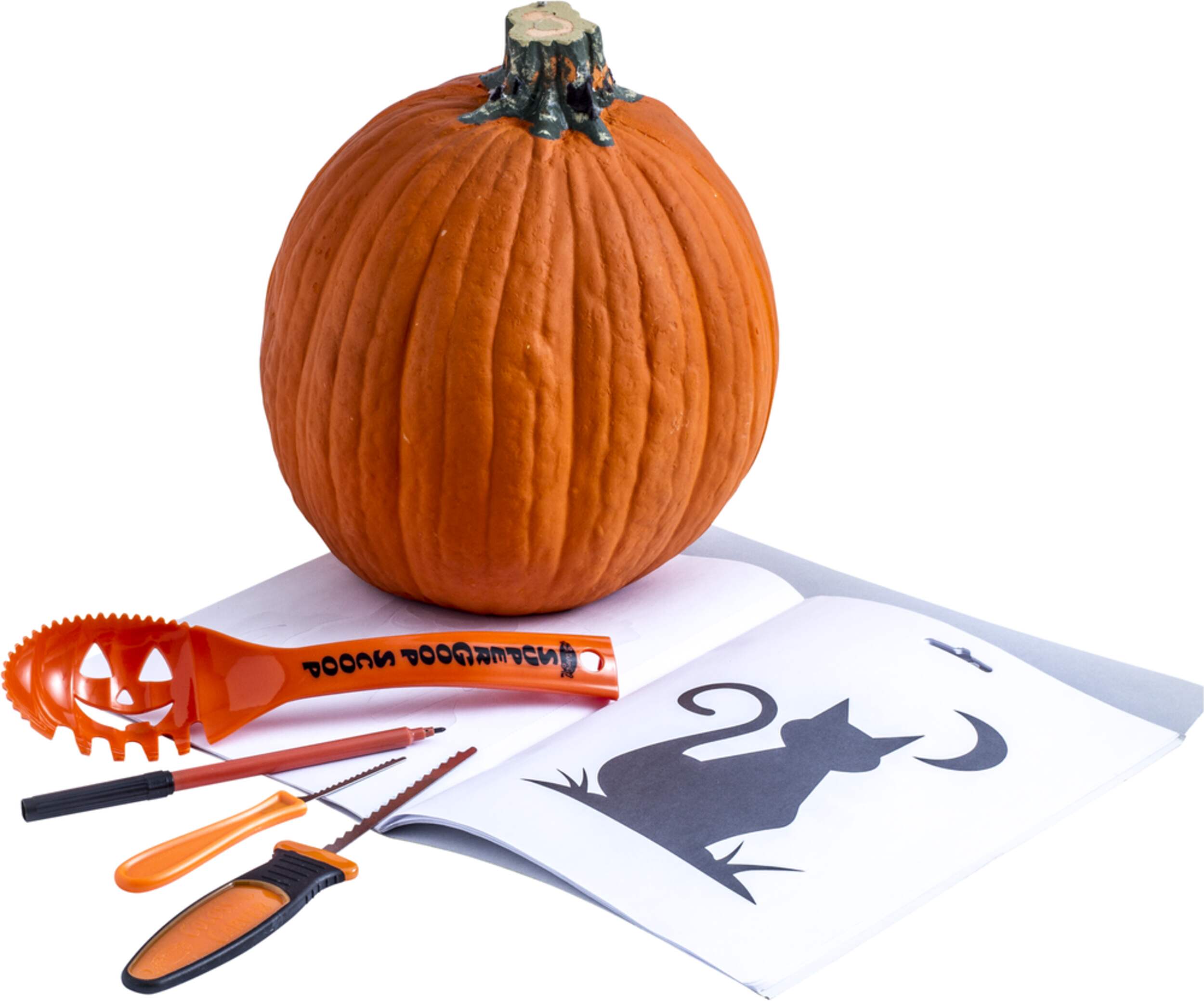 Pumpkin Carving Kit with 10 Stencils, Orange, Indoor/Outdoor Decoration
