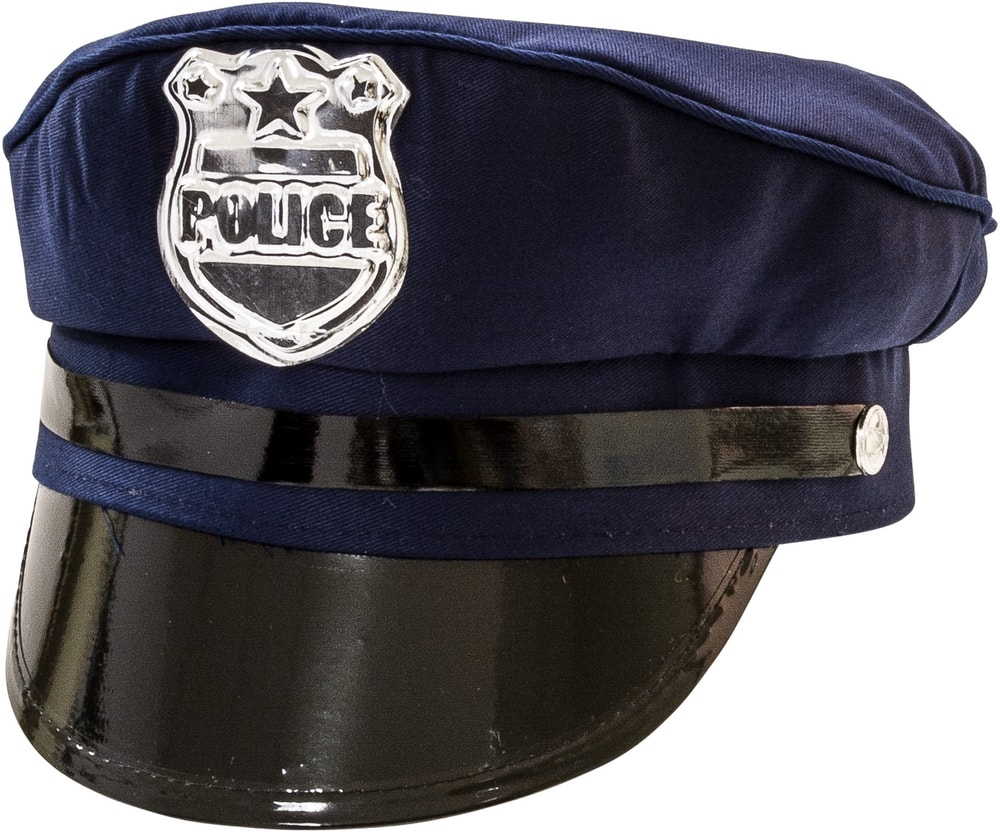 Police Classic Hat, Blue/Black, One Size, Wearable Costume Accessory ...