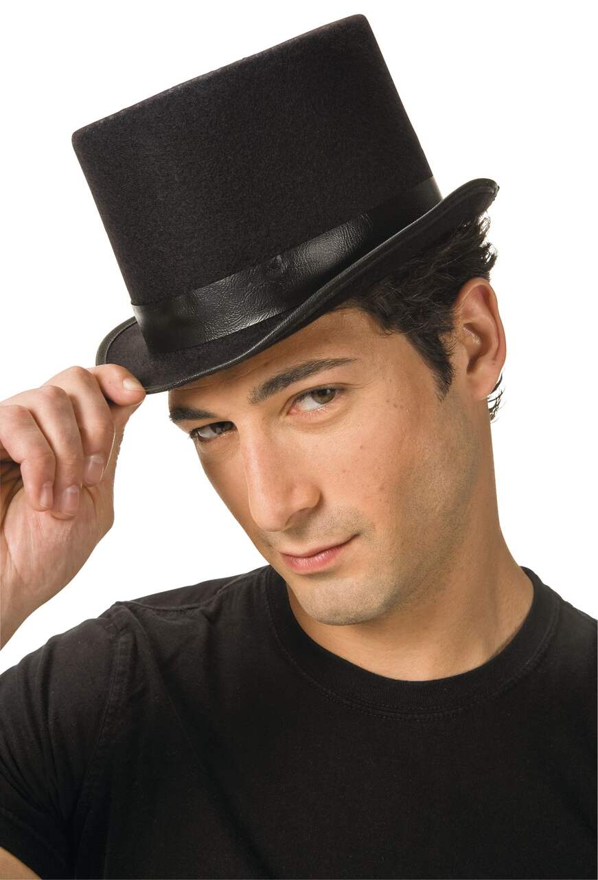 Chapeau de magicien en carton noir - haut de forme - Enfant & adulte
