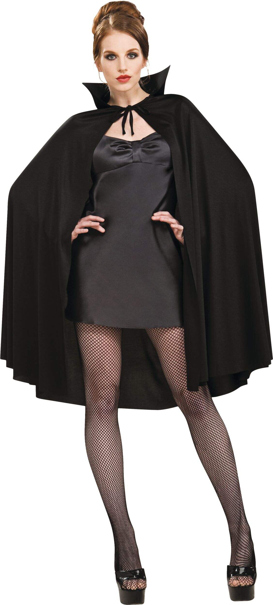 Adult Vampire Cape with Hood, Black, One Size, Wearable Costume