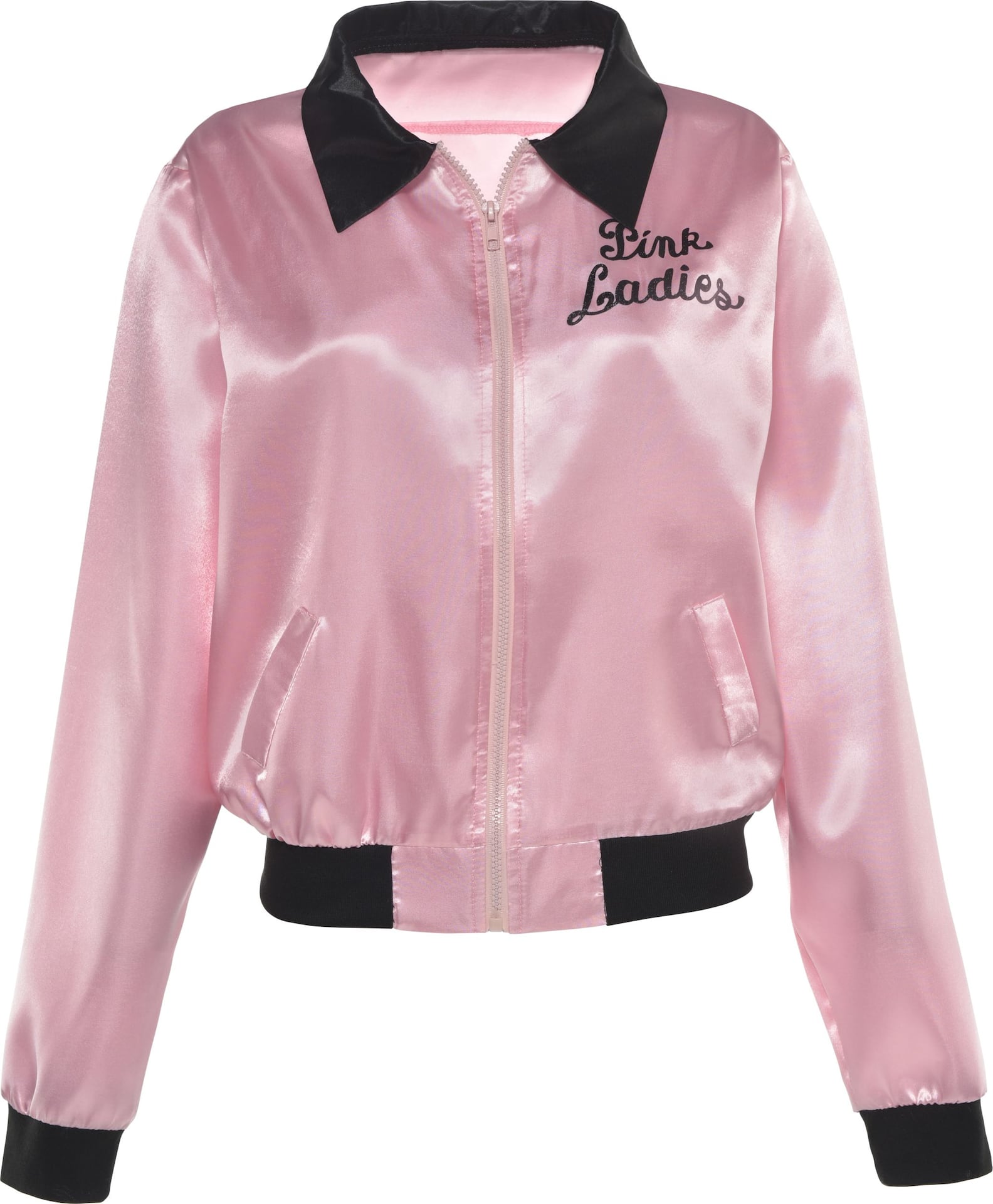 Adult Grease Pink Ladies Jacket, Pink/Black, One Size, Wearable Costume  Accessory for Halloween