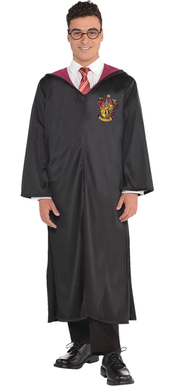 Robe de Gryffondor de Harry Potter à capuchon avec blason, adulte