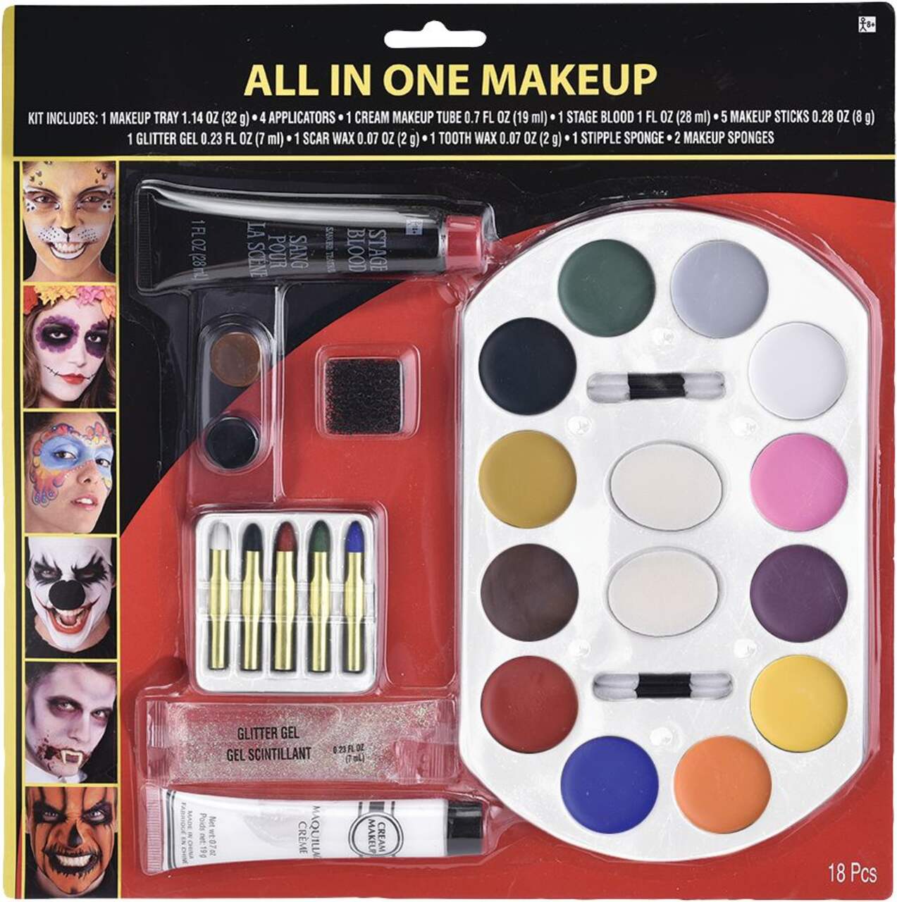 16 couleurs Maquillage Bâtons Enfants Adulte Visage Peint Crayons de Corps  Peinture Pour Halloween Party