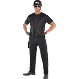Amscan S.W.A.T Vest, Wearable Costume Accessory for Halloween, Black, One Size Front_Flat