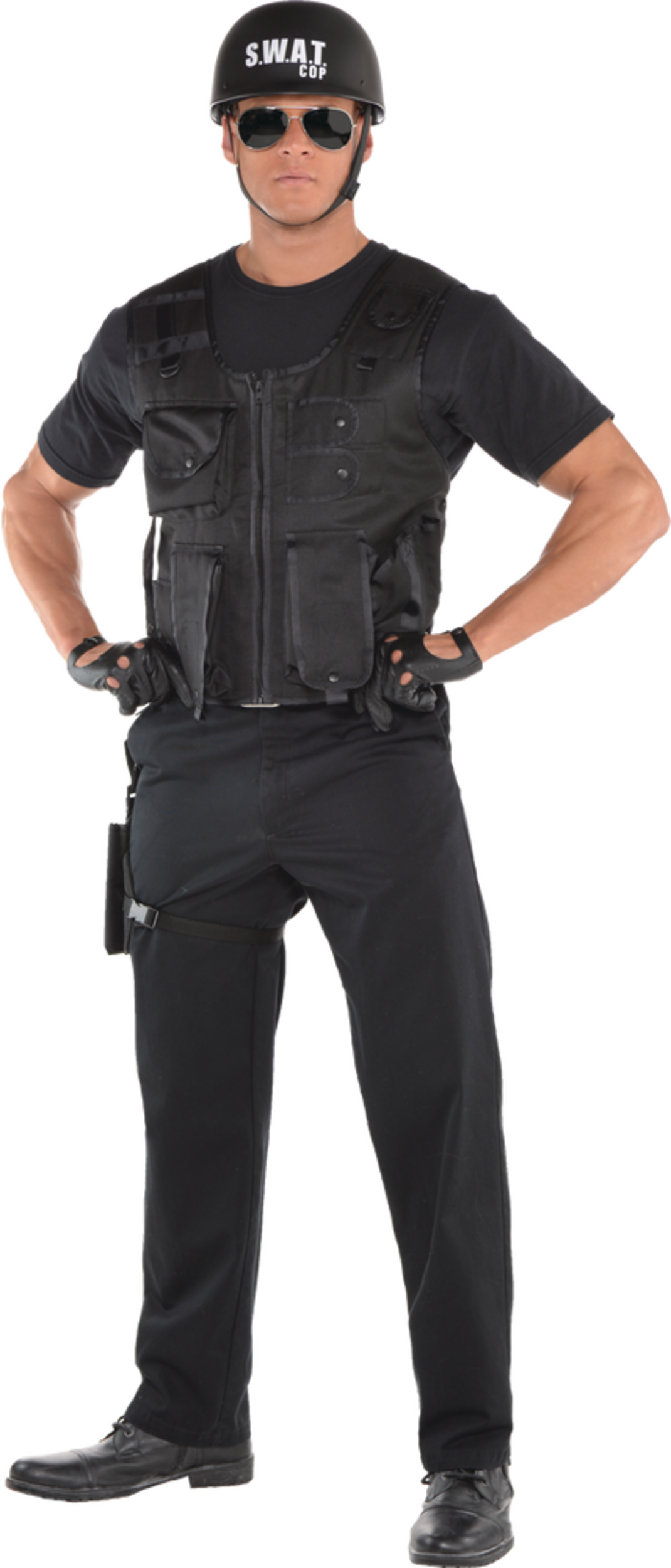 S.W.A.T Vest, Black, One Size, Wearable Costume Accessory for Halloween ...