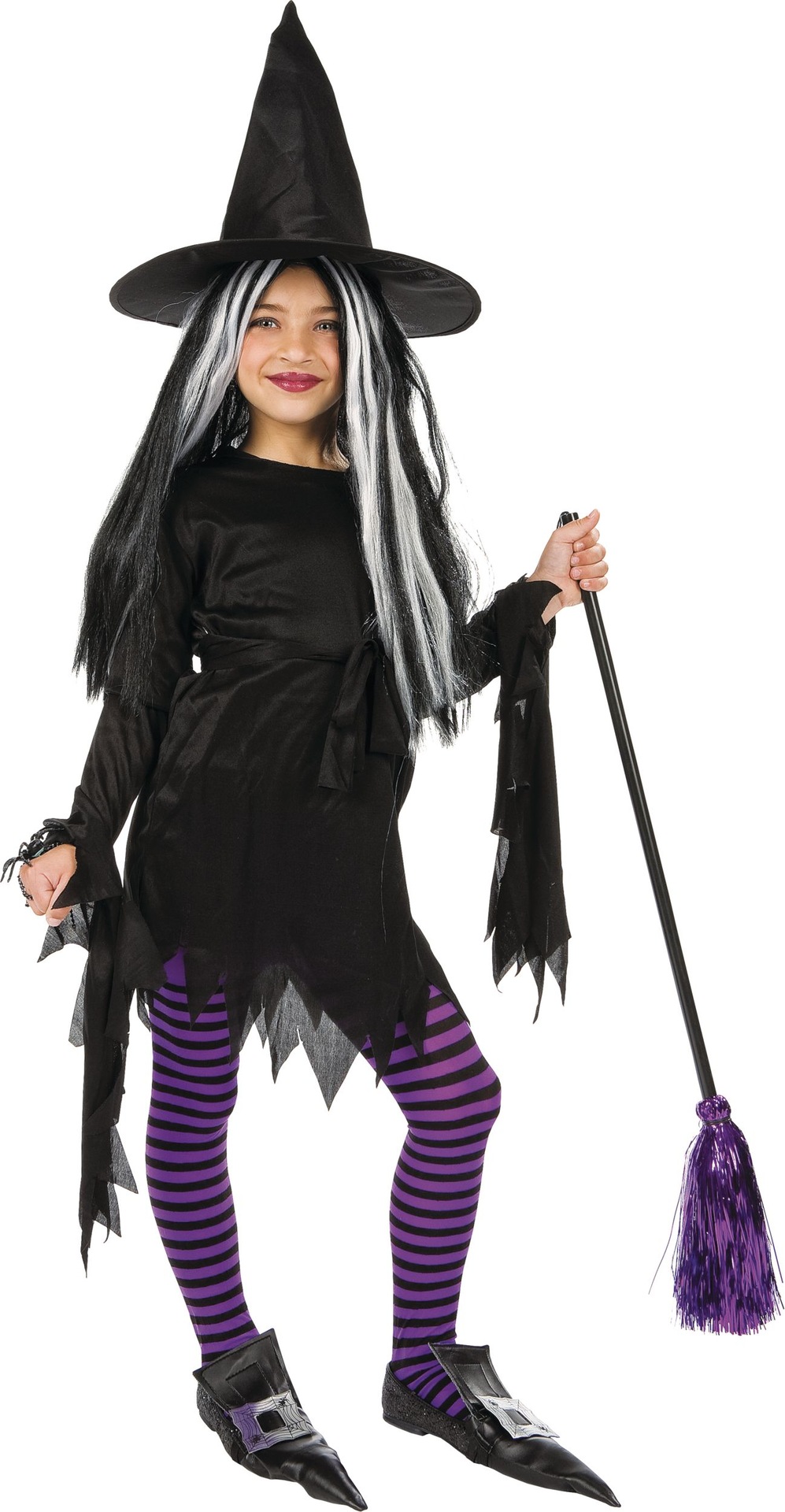Toddler & Kids' Lil Witch Black Dress with Hat Halloween Costume