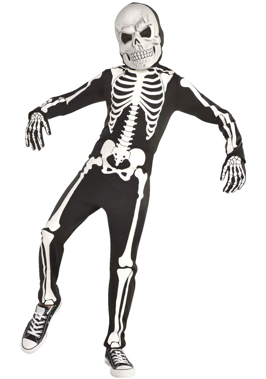 Costume de squelette os fluorescent