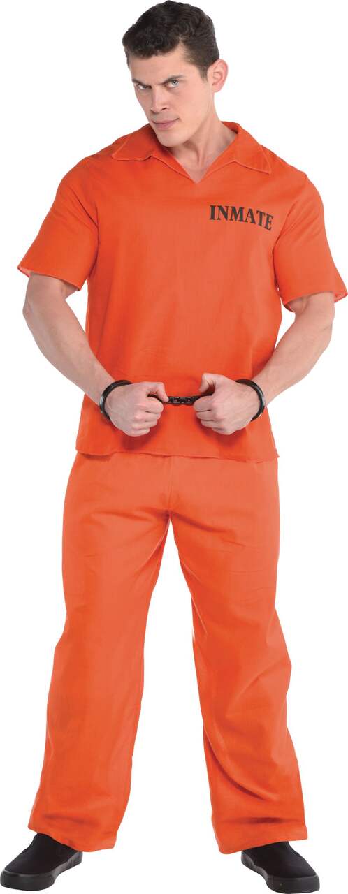 Prisoner Costume Pants, Jail Prison Halloween Kids Leggings, Black