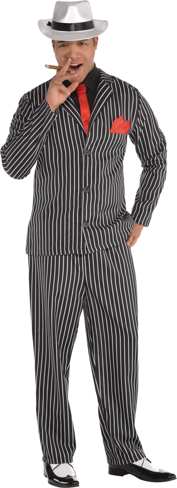 Mob Boss Halloween Costume, Black and White, Adult, Assorted Sizes ...