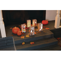 Sacs à lampions en papier avec bougies à DEL, Disney L'Étrange Noël de monsieur Jack, Jack Skellington/Oogie Boogie/Sally, multicolore, 10 po, paq. 5, décoration d'intérieur/extérieur pour l'Halloween Front_Angled_Right