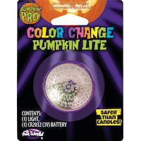 LED Pumpkin Light with Batteries, Colour Changing, 5-in, Indoor/Outdoor Decoration for Halloween Front_Flat