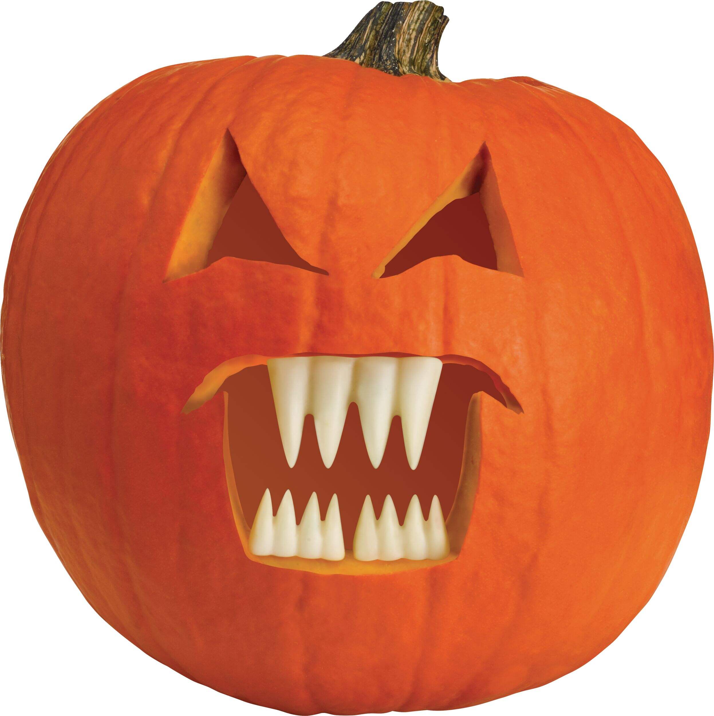 Crocs phosphorescents pour citrouille, blanc, 1 po, paq. 7, décorations d'intérieur et d'extérieur pour l'Halloween Front_Flat