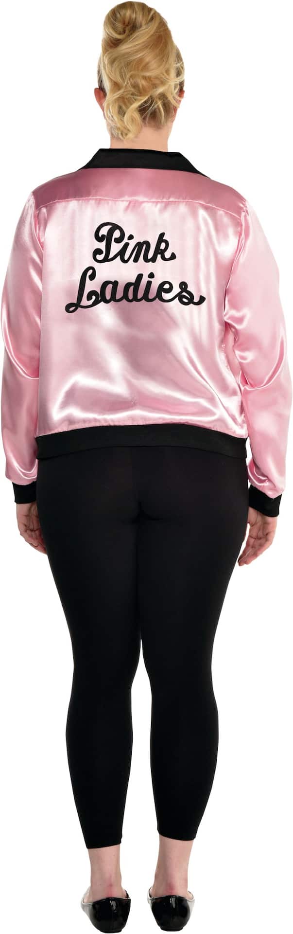 Adult Grease Pink Ladies Jacket, Pink/Black, Plus Size, Wearable