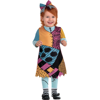 Infant Disney The Nightmare Before Christmas Sally Multi-Coloured Dress with Headband/Tights/Socks Halloween Costume, Assorted Sizes