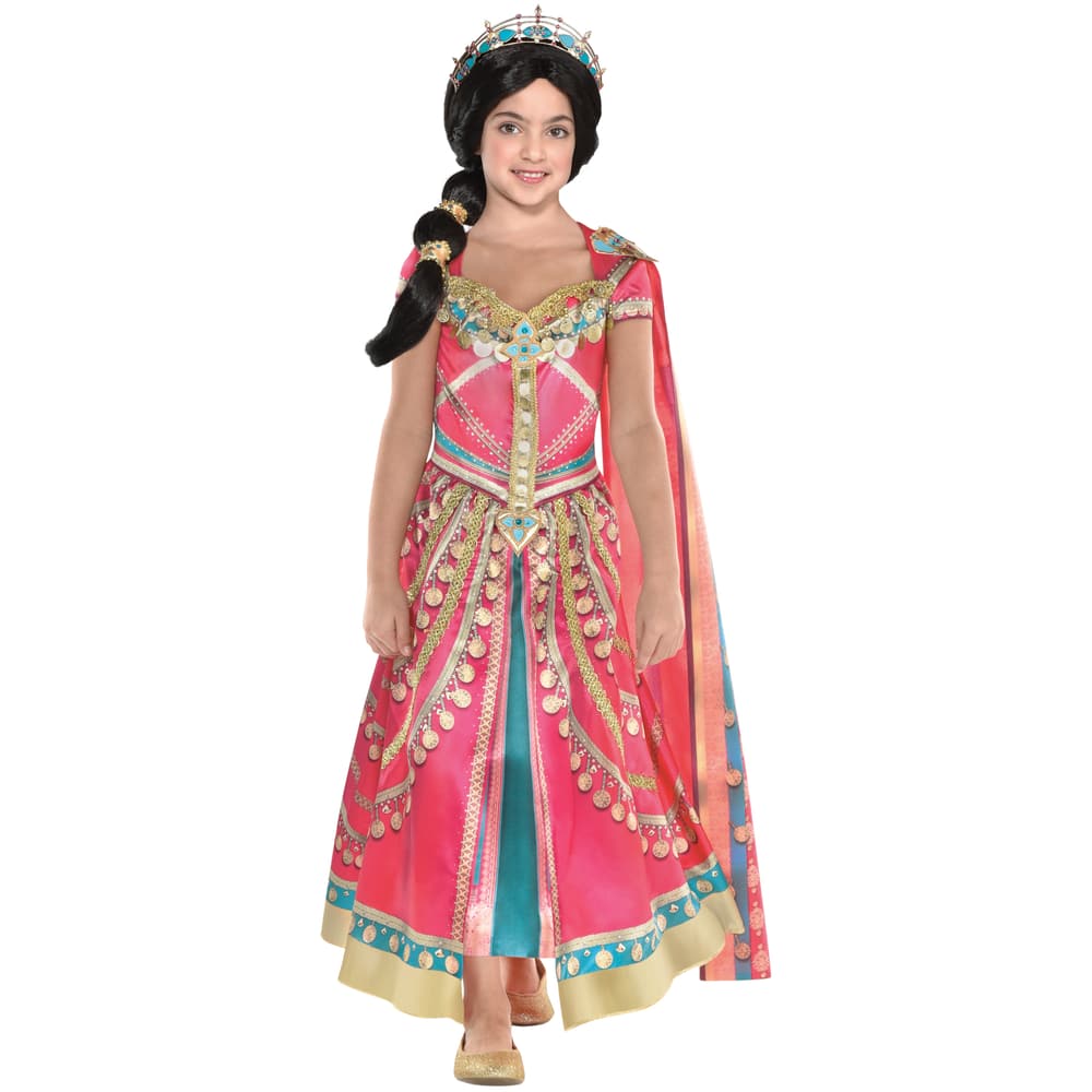 Adult Aladdin Naomi Scott Princess Jasmine Peacock Outfit Cosplay Cost