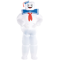 Men's Ghostbusters Stay Puft Marshmallow White Inflatable Halloween Costume, One Size Front_Flat