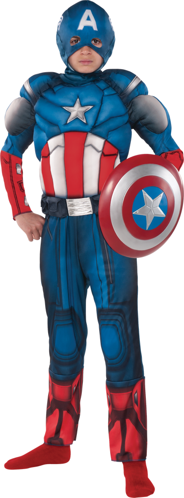 Child Captain America Muscle Costume 