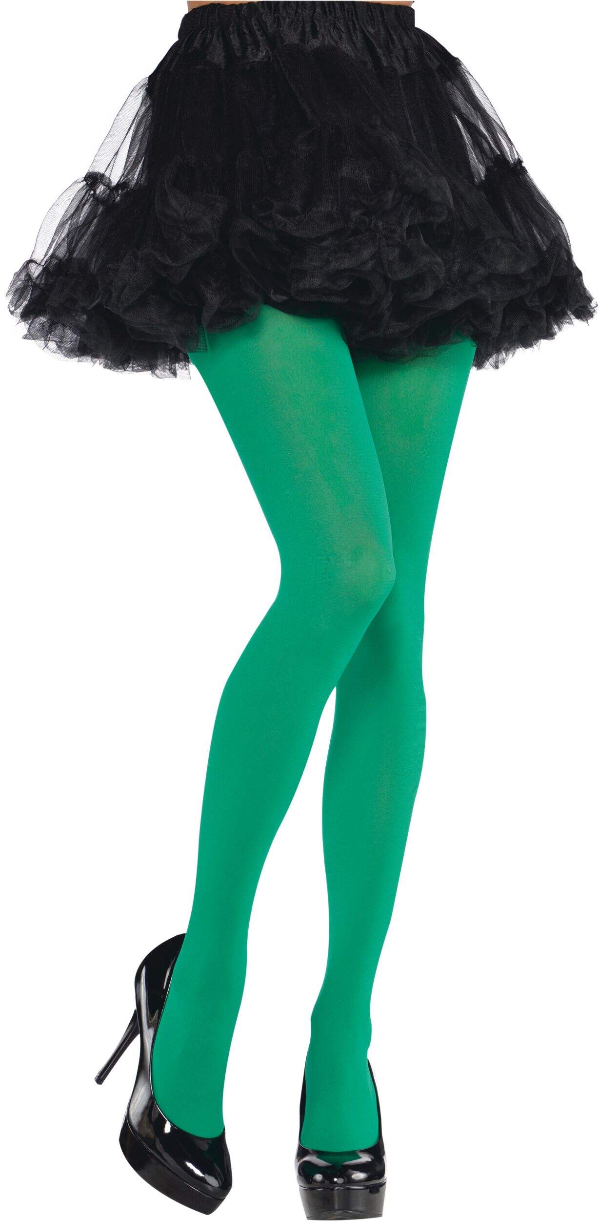 Green Party Tights, Adult Front_Angled_Right