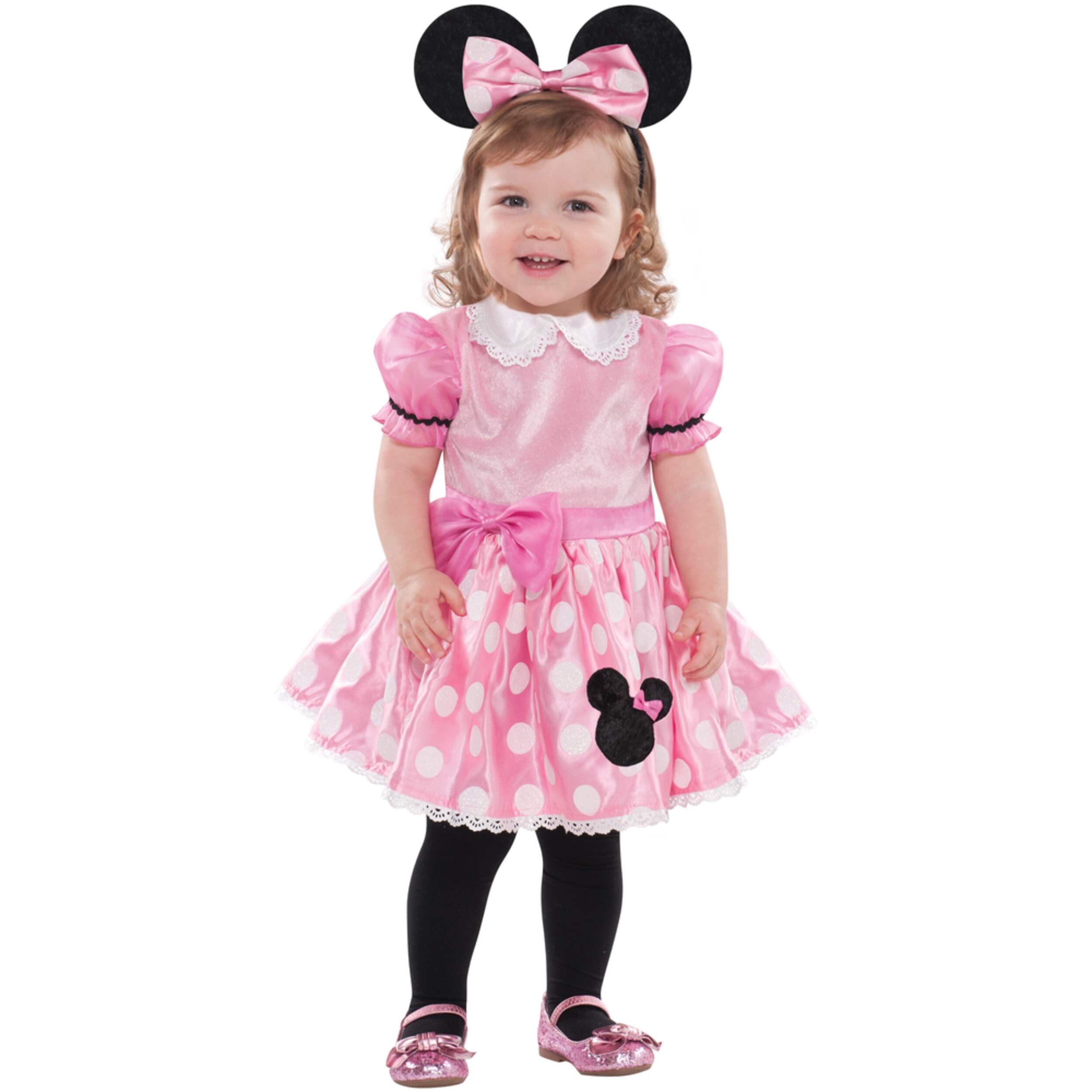 Infant Disney Minnie Mouse Pink/White Dress with Headband Halloween ...