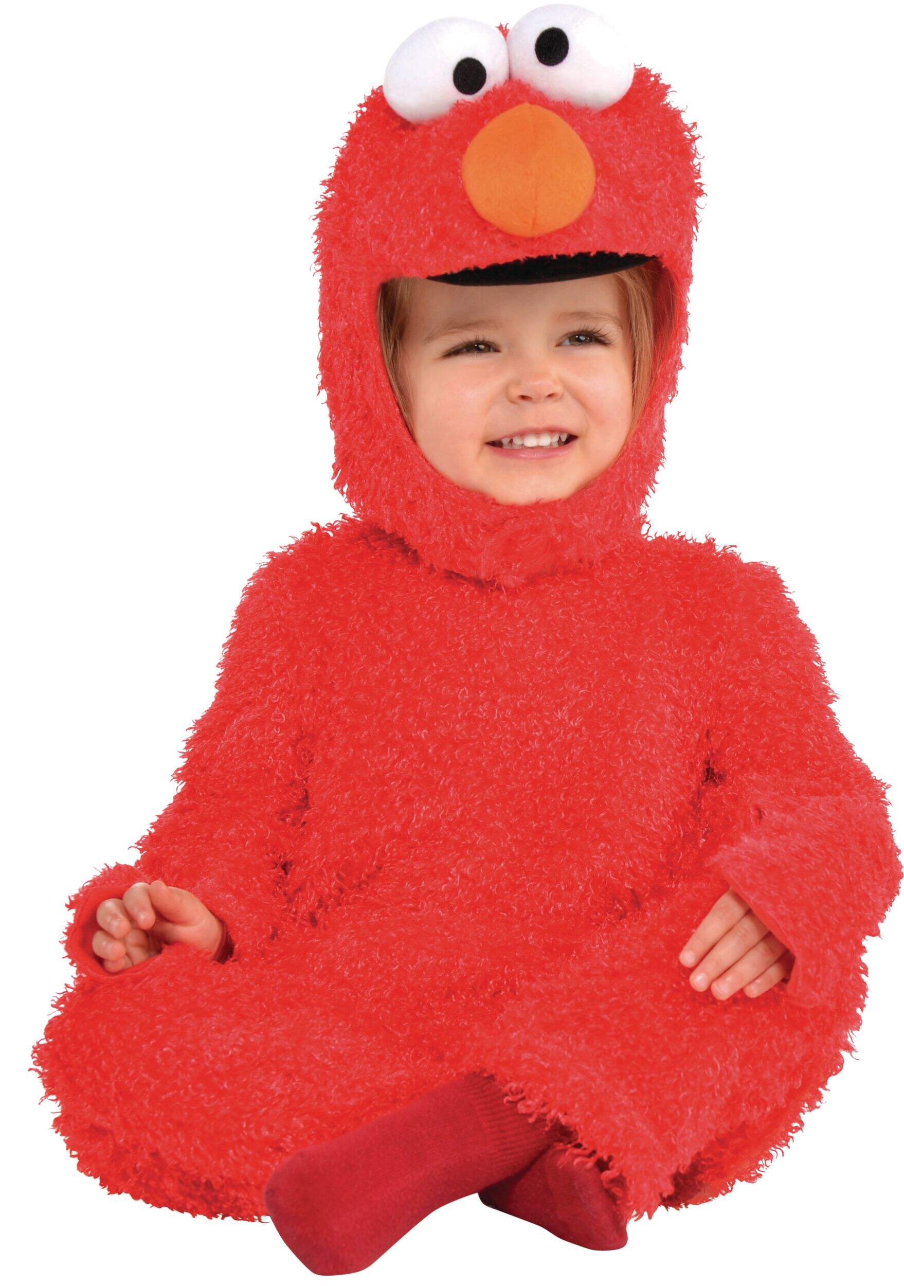 Infant Sesame Street Elmo Red Jumpsuit with Hood Halloween Costume ...