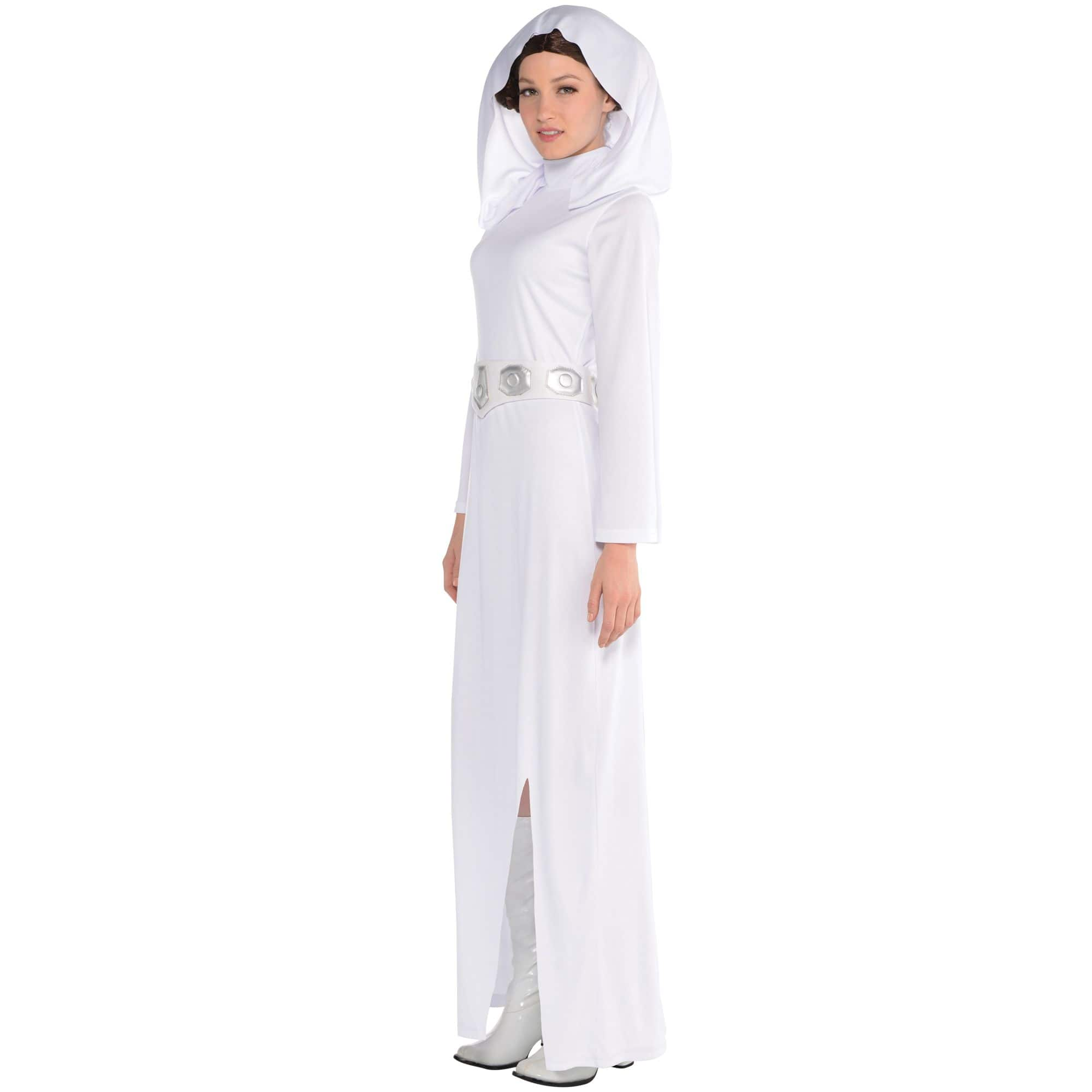 Costume Disney Star Wars Princesse Leia, femmes, robe blanche avec  capuchon, tailles variées | Party City