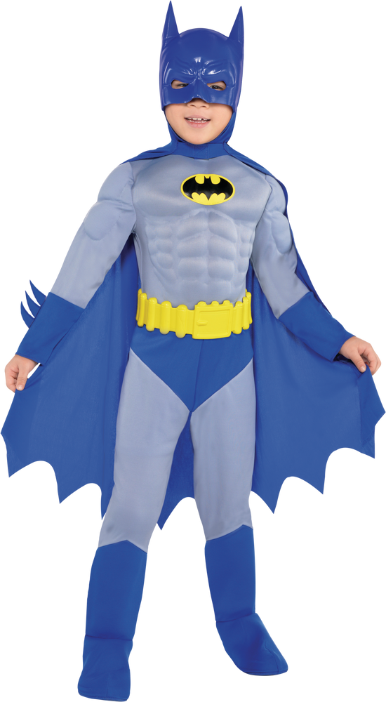Toddler The Brave And The Bold Classic Batman Muscle Costume, 3-4T