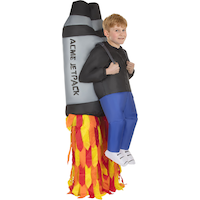 Kids' Jetpack Red/Black Inflatable Halloween Costume, One Size Front_Angled_Right