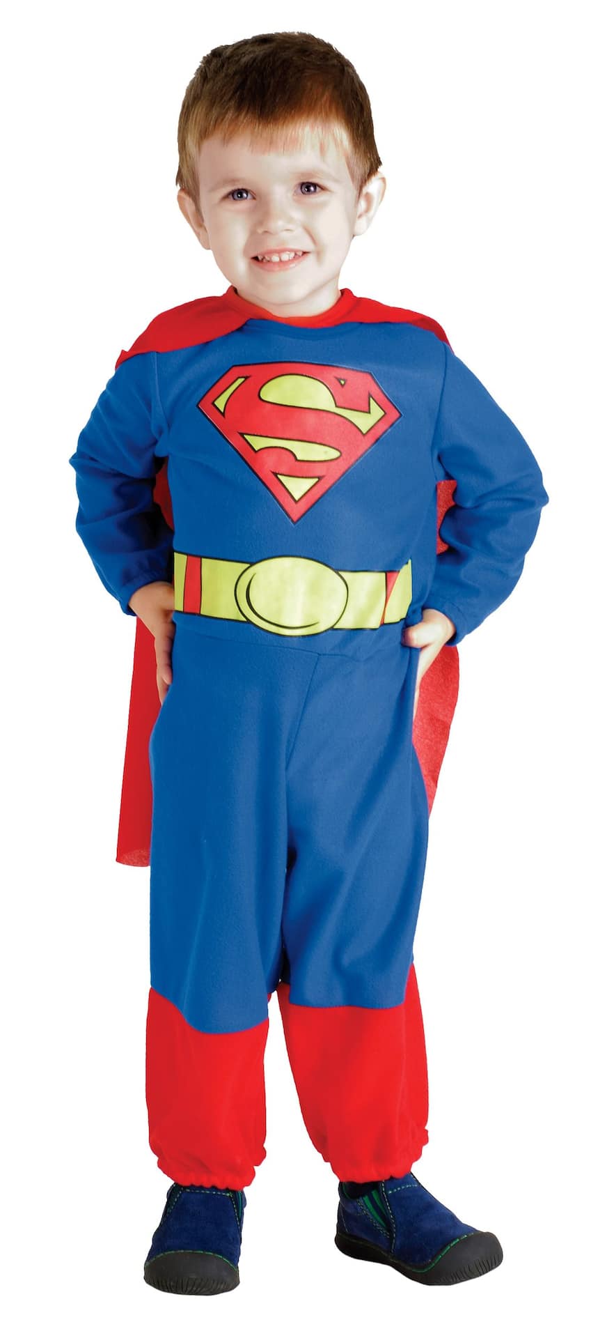 Infant DC SupermanBlue/Red Jumpsuit with Cape Halloween Costume ...