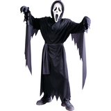Kids' Scream Ghost Face Black Outfit with Mask Halloween Costume, Assorted Sizes Front_Angled_Left