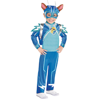 Kids' Nickelodeon PAW Patrol Chase Blue Jumpsuit with Hat & Backpack Halloween Costume, Assorted Sizes Front_Angled_Right
