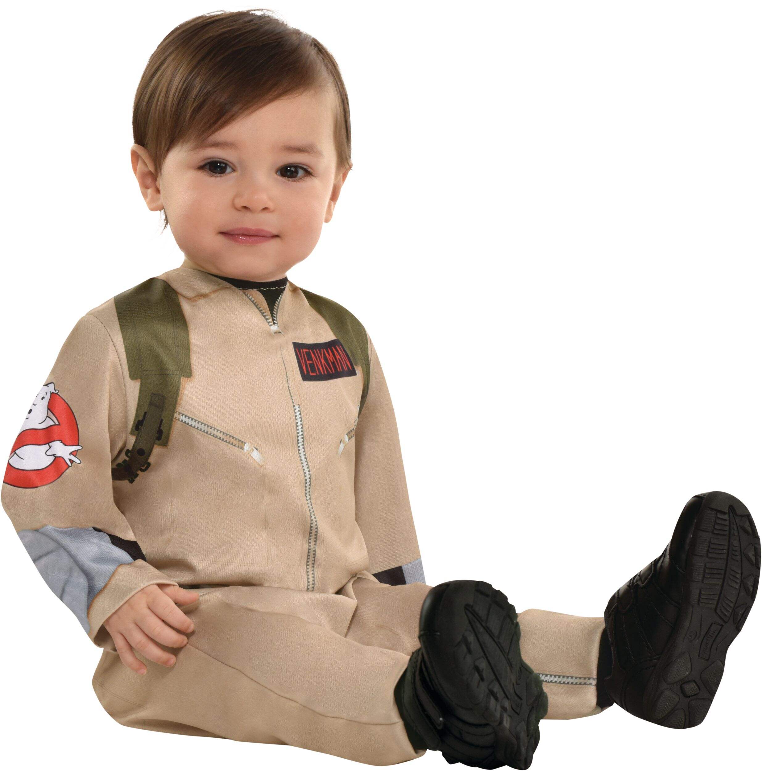 Infant Ghostbusters Tan Jumpsuit Halloween Costume, Assorted Sizes Party City
