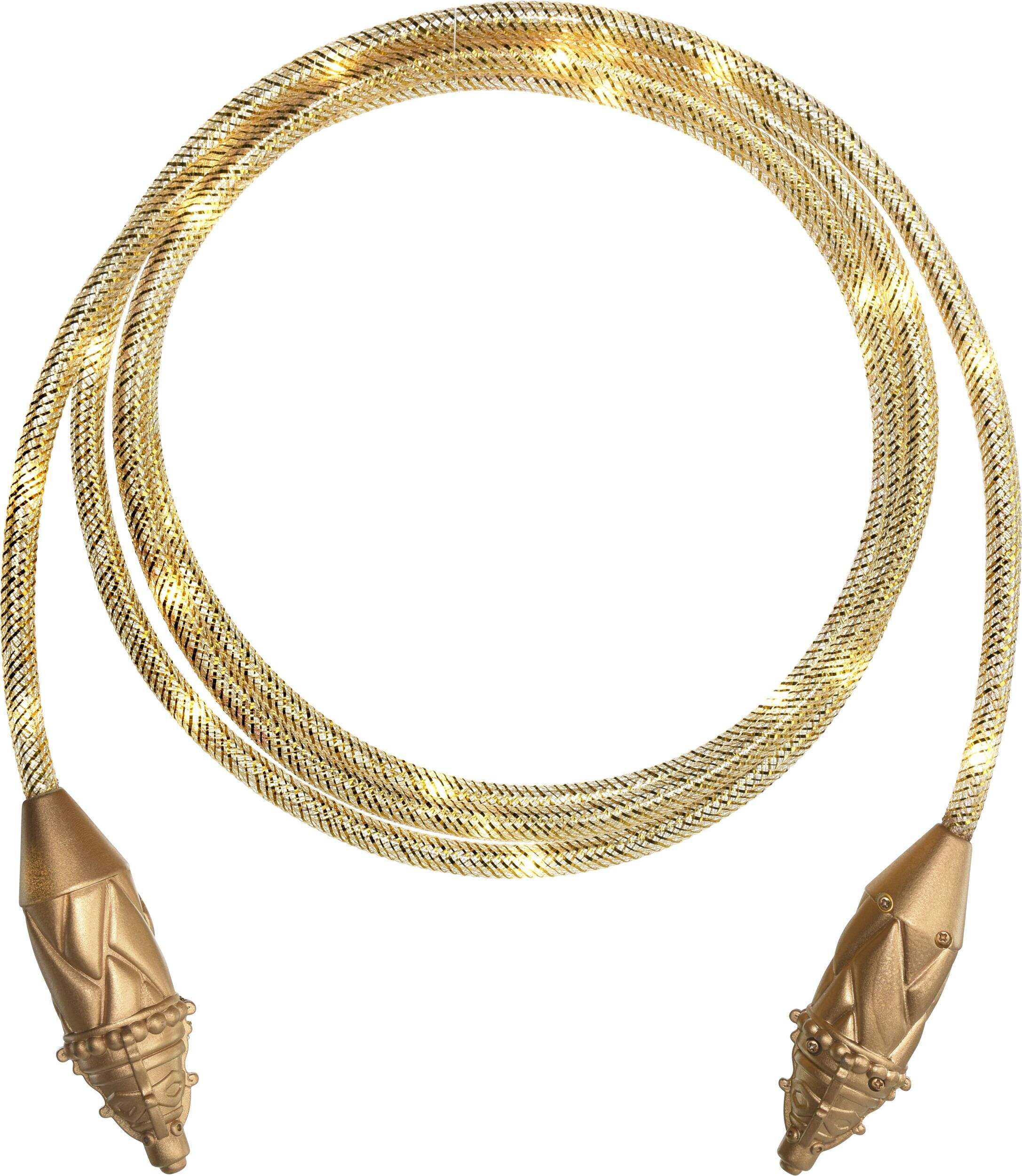 Wonder Woman 1984 Light-Up Halloween Costume Weapon Lasso, Gold, 10-in Overhead_Flat