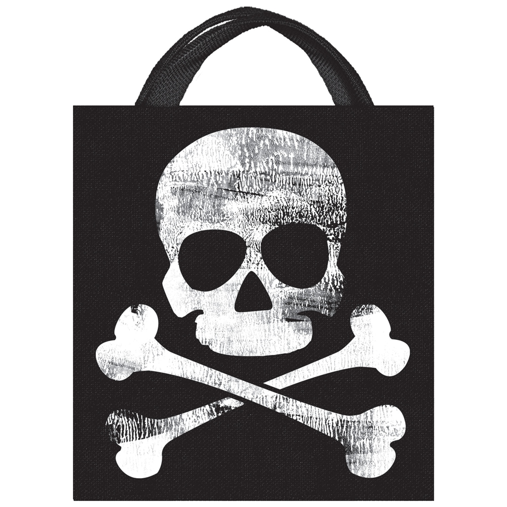 Skull Halloween Treat Bag, 14 3/4in x 13 1/2in Party City
