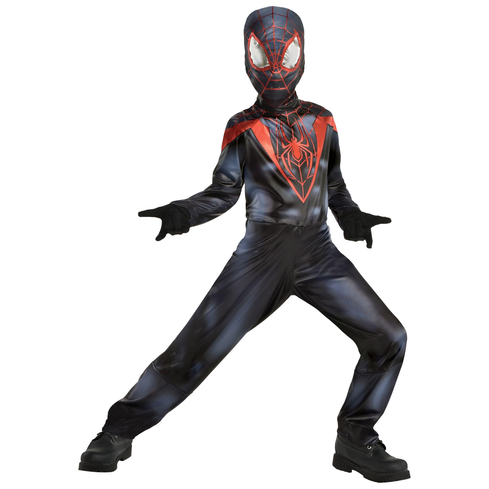 Kids Avenger Spiderman Suit Miles Morales PS5 Symbiote Black