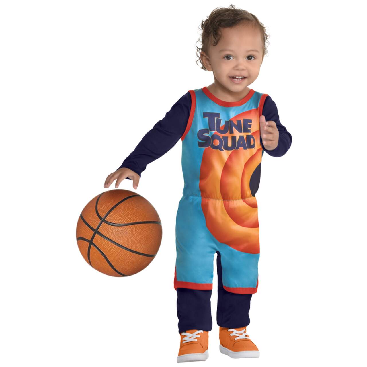 Costume Space Jam Tune Squad, bébés, uniforme de basketball bleu/orange, 12  à 24 mois