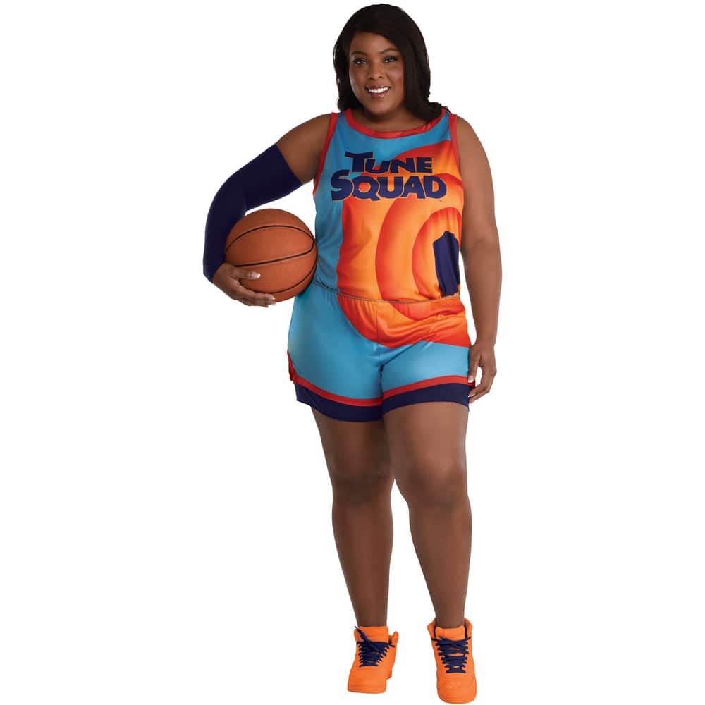 Costume Space Jam Tune Squad, femmes, uniforme de basketball bleu/orange,  grande taille