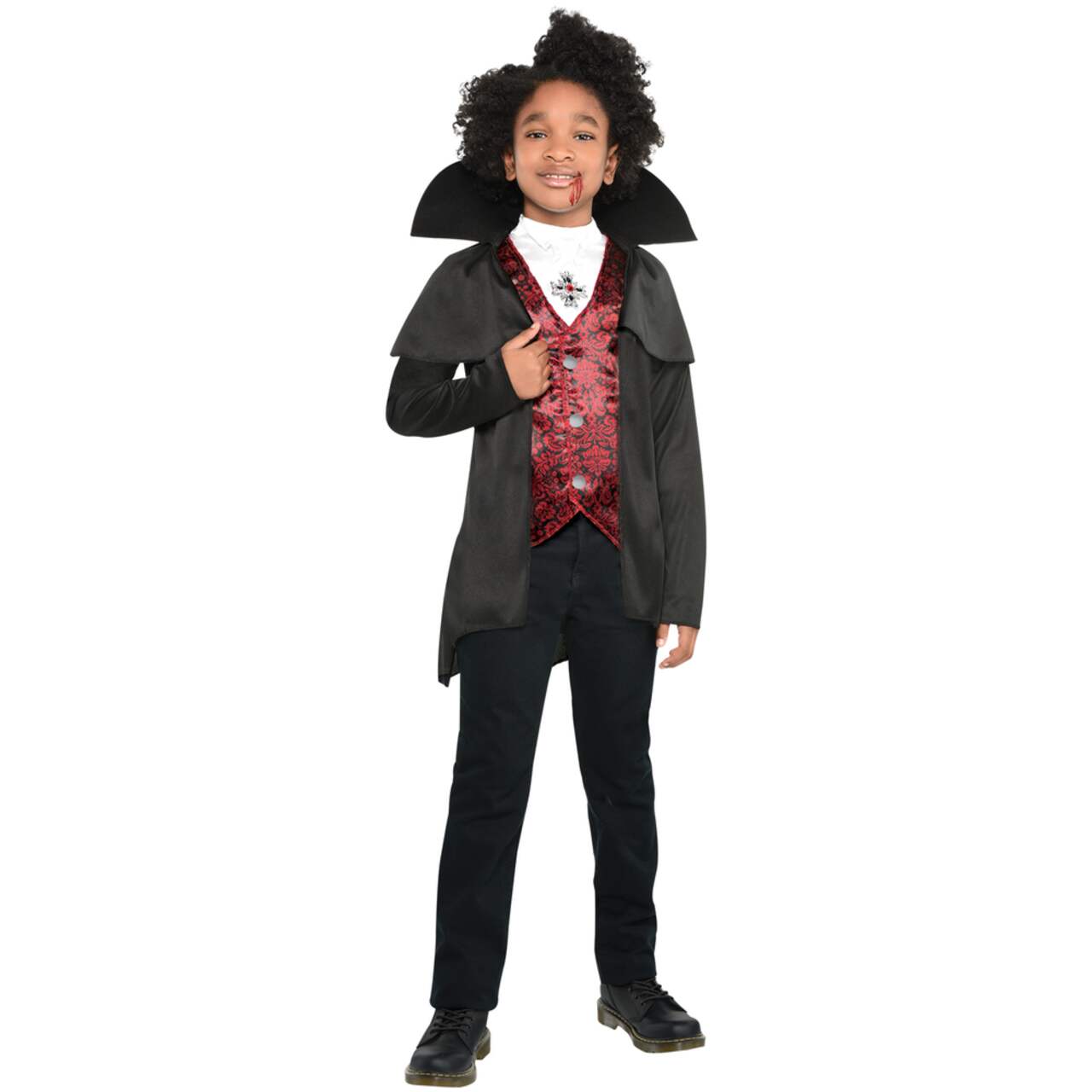 Kids' Dracula Vampire Black/Red Outfit with Shirt & Leggings Halloween  Costume, Assorted Sizes