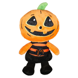 For Living Jack-O'-Lantern Squeeze N'Talk Plush Favour Toy with Batteries, Orange/Black, 6-in, Sound Activated for Halloween Front_Flat