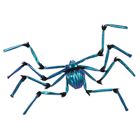 For Living Spider Iridescent Prop, Blue, 47-in, Outdoor Decoration for Halloween