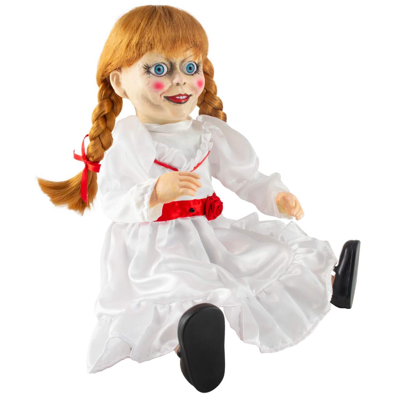 Animatronique de poupée Annabelle en position assise, L'univers de La  Conjuration, blanc, 11 po, décoration d'intérieur/d'extérieur activée par  le son