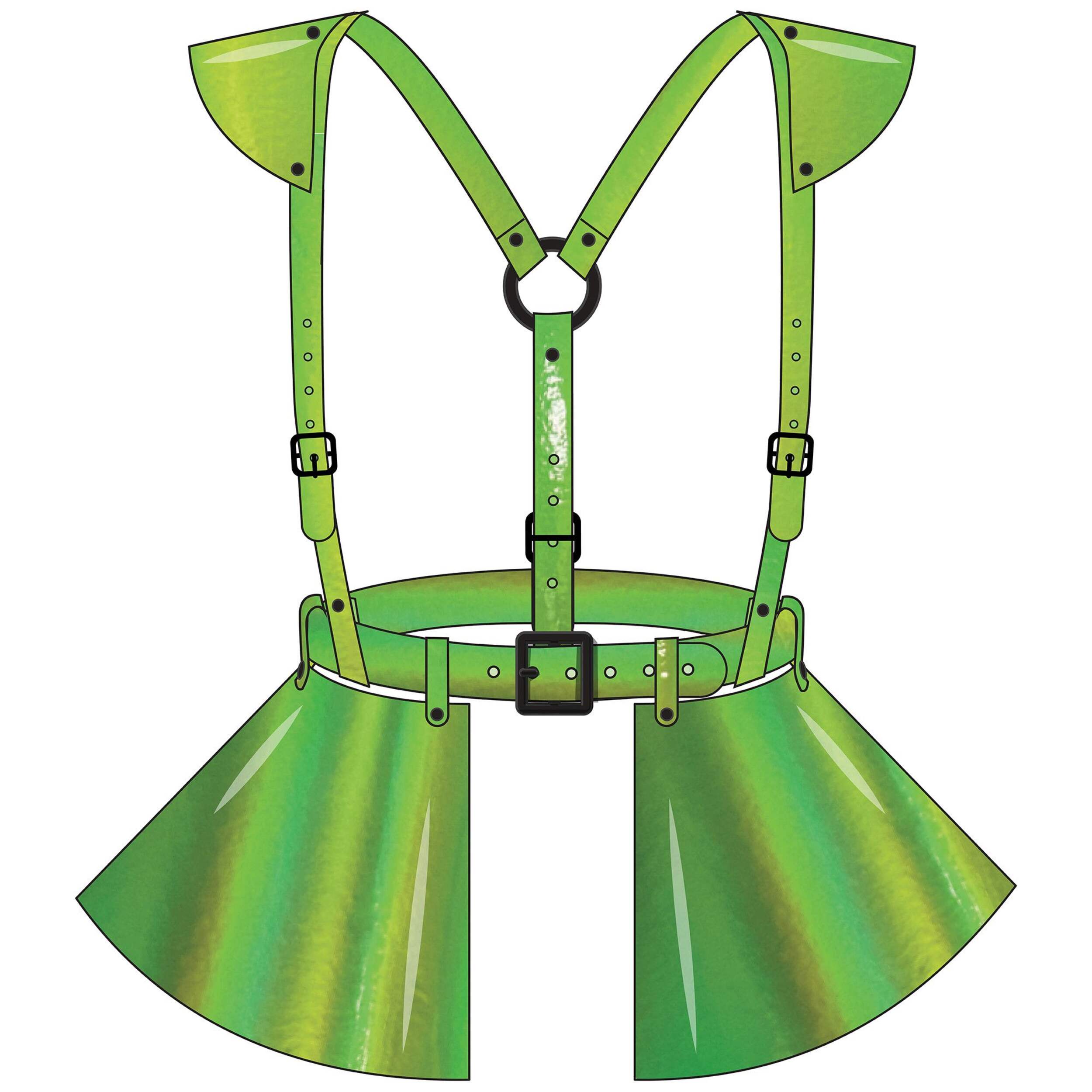 Cyberpunk Harness, Green, One Size, Wearable Costume Accessory for Halloween Front_Flat