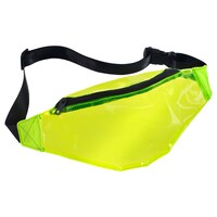 Adjustable Neon Fanny Pack, Yellow, One Size, Wearable Costume Accessory for Halloween Front_Elevated