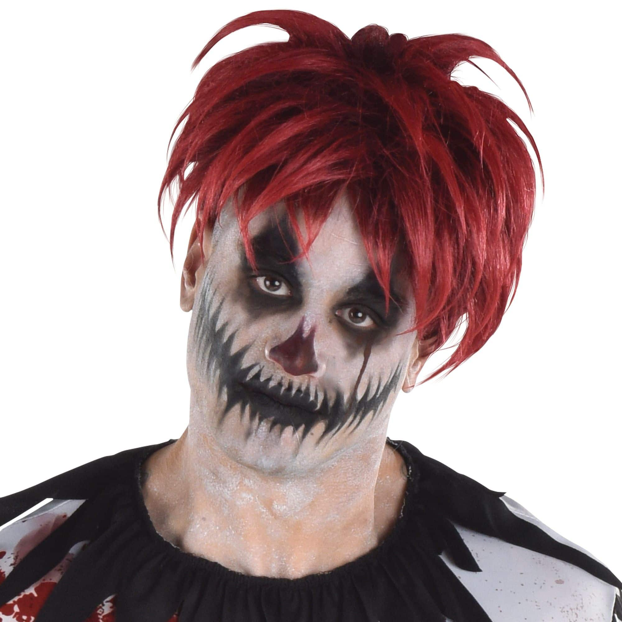 Clown Creepy Evil Short Spiky Hair Wig, Red, One Size, Wearable Costume  Accessory for Halloween | Party City