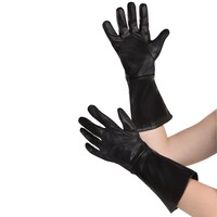 Kids' Faux Leather Gloves, Black, One Size, Wearable Costume Accessory for Halloween Composite_or_Mixed