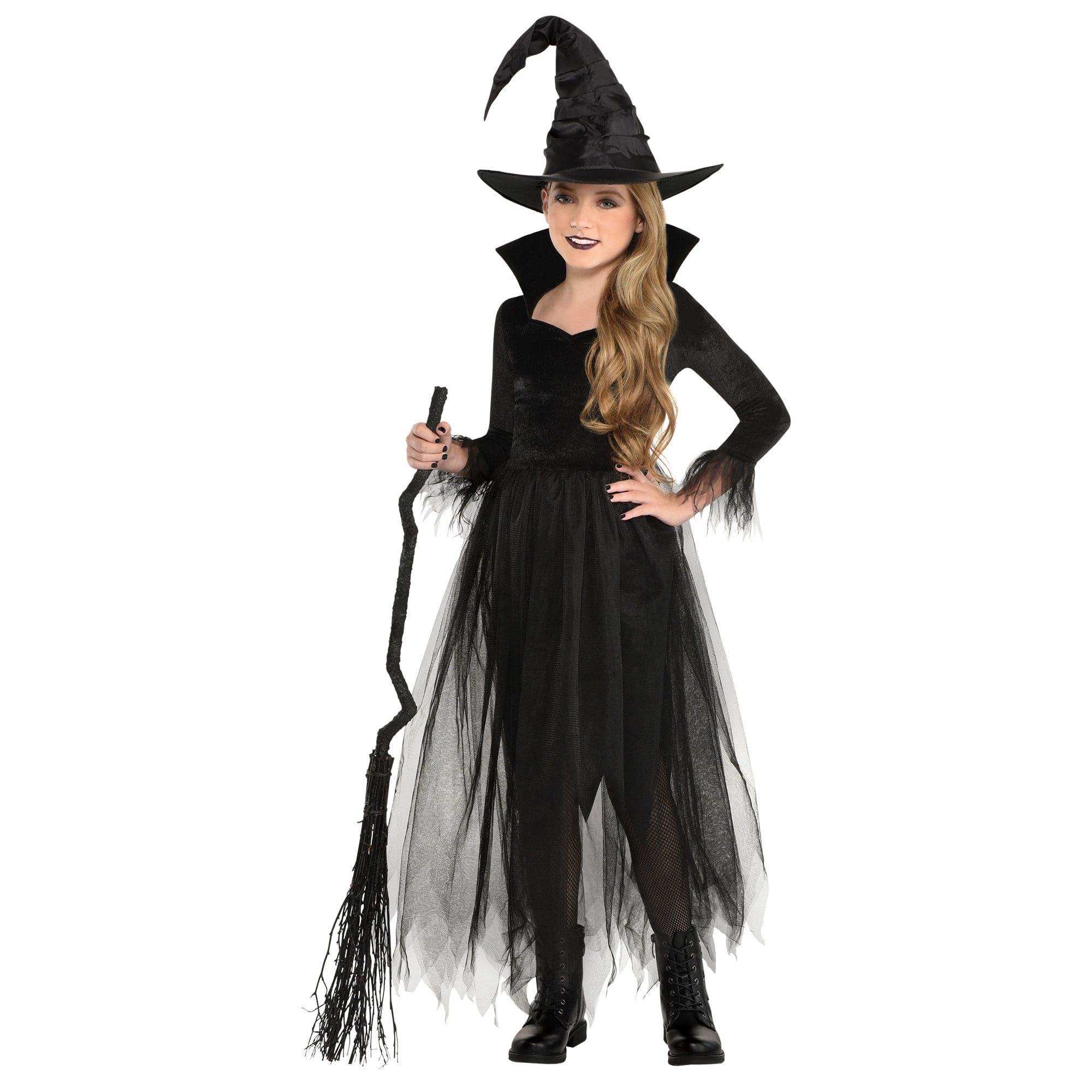 Costume de Sorcière d'Halloween pour Enfant, Accessoires de Conte