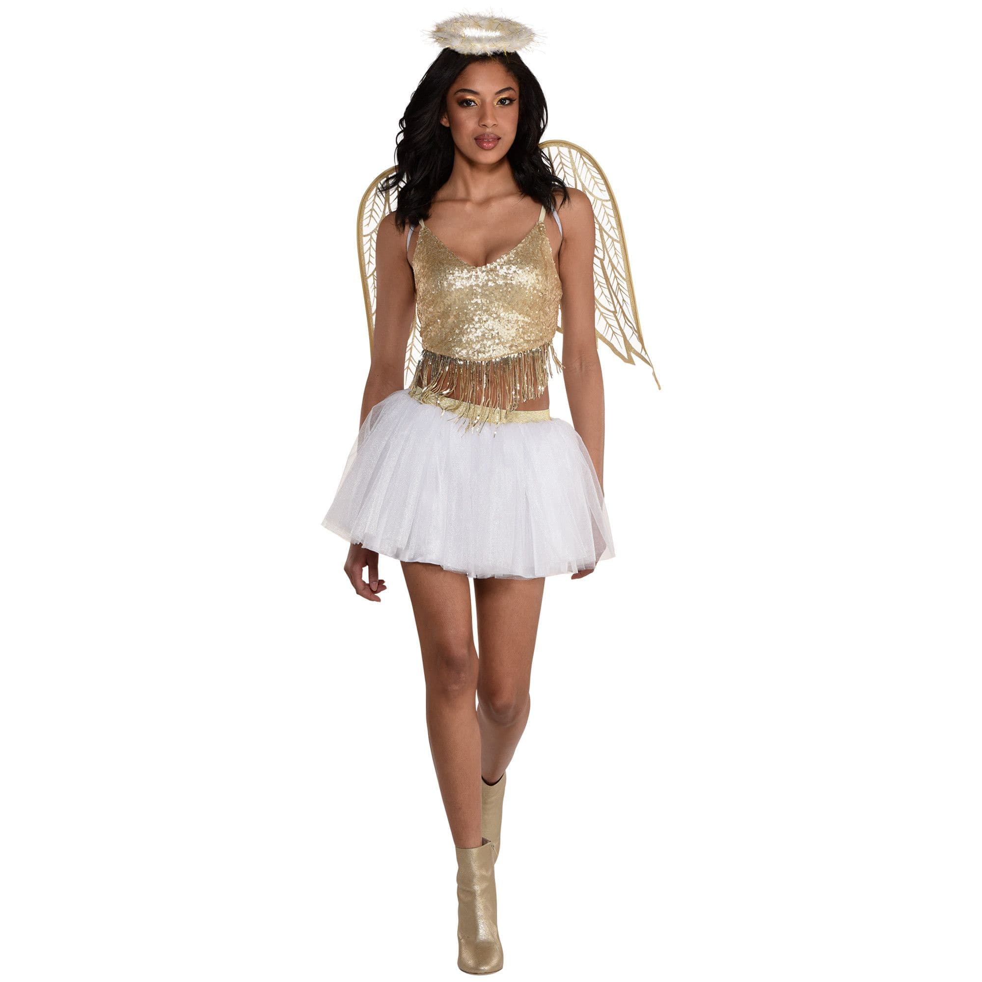 Women's Sexy Angel Feather Skirt and Top Costume