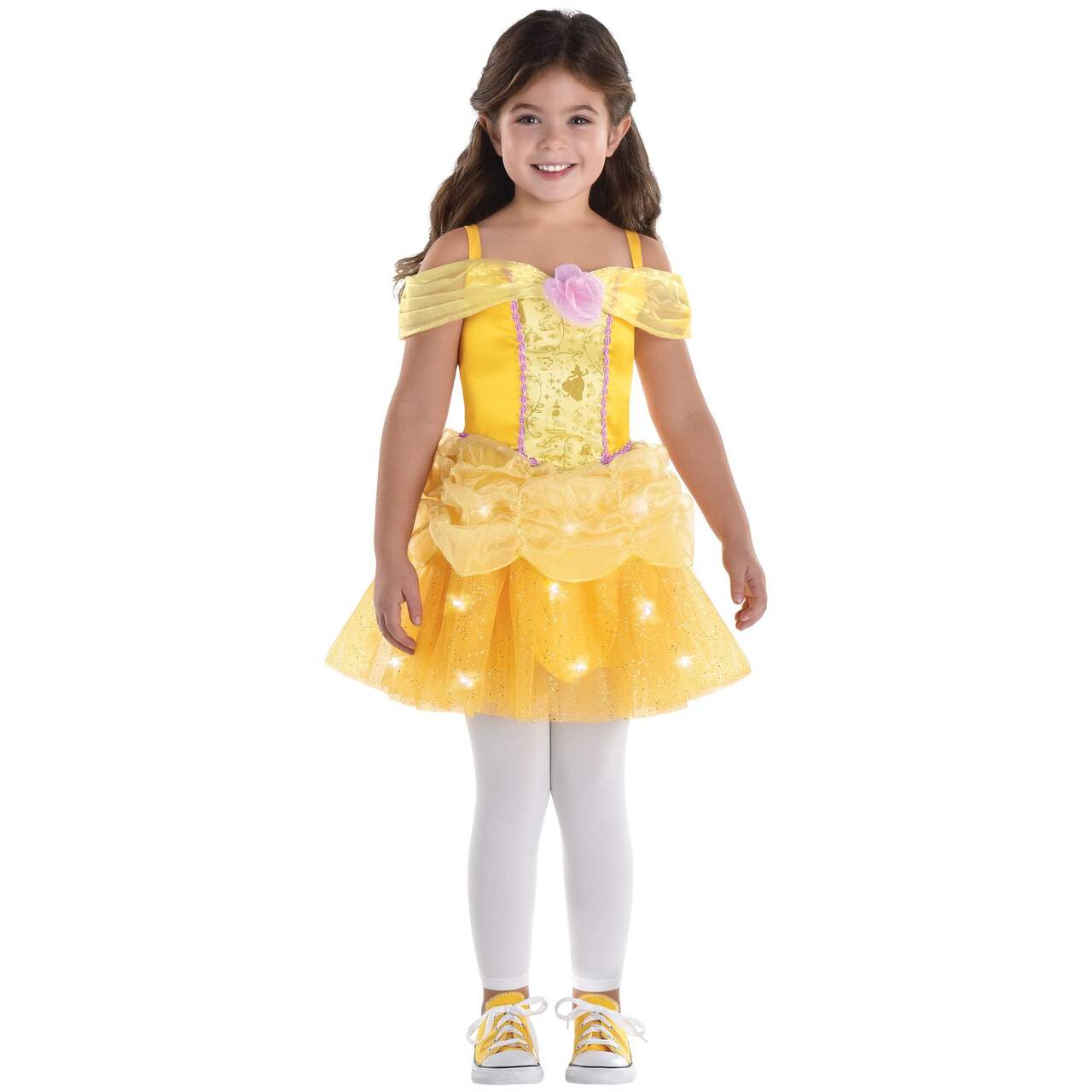 Toddler & Kids' Disney Beauty and the Beast Belle Yellow Light-Up Princess  Dress Halloween Costume, Assorted Sizes
