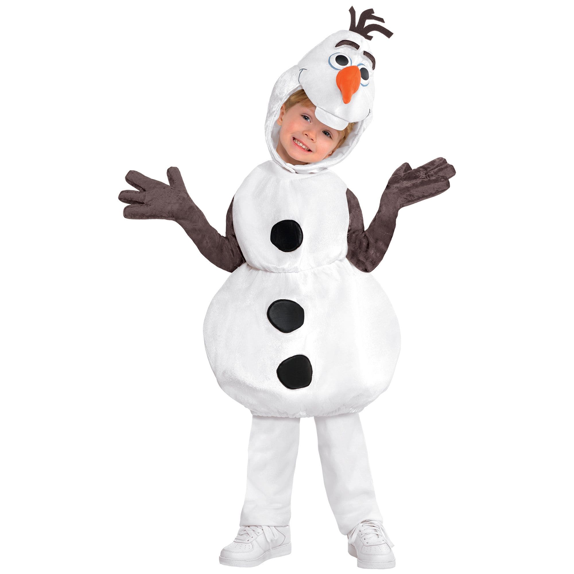 Costume Disney La Reine des neiges Olaf le bonhomme de neige, tout-petits,  combinaison tunique blanche, tailles variées